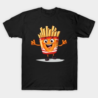 kawaii french fries T-Shirt cute ,potatofood funny T-Shirt
